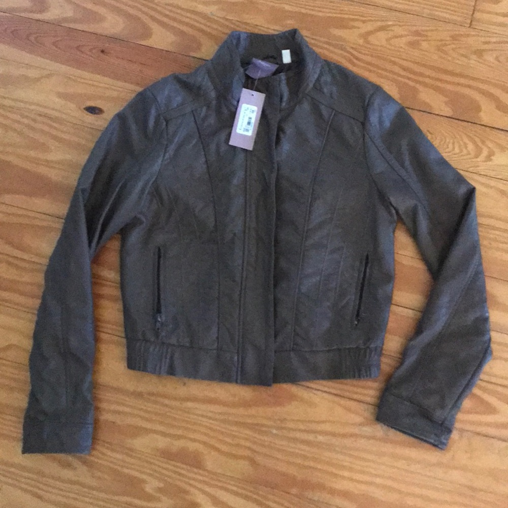 Harper Moto Jacket NWT Greige/Taupe